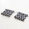 ARTPLANT Outdoor Seat Cushion Pads,Set of 2,19"x19"x4",Square Tufted Outdoor Wicker Dining Chair Cushions for Patio Furniture with Ties,Floral - 2 of 3