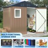 6x4 FT Metal Storage Shed with Window¨C Outdoor Utility Shed with Lockable Door & Air Vent, Garden/Yard Shed Kit for Backyard Patio Lawn - 3 of 4