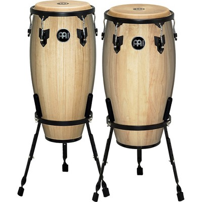 MEINL Headliner Series 11 and 12 Inch Wood Conga Set with Basket Stands