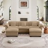 U Shaped Chaise Sectional Sofa,Modern Velvet Sectional Sofa With Soft Backrest And Seat Cushion,Sectional Sofa With Storage-Cuddlewood - 2 of 4