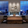 Infans Full Size Bed Frame w/ Drawers LED Lights Outlets & USB Ports Smart APP Control - 3 of 4