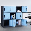 VEVOR Metal Locker for Employees, 9 Doors Storage Cabinet with Card Slot, Employee Lockers with Keys, 66lbs Loading Capacity, Black&Blue - 2 of 4