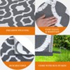 Outdoor Rug for Patio Modern Reversible Camping Mat, Outside Portable Plastic Straw Rugs Camping Rug for Balcony Deck RV - 4 of 4