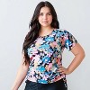Calypsa Women's UPF 50+ Short Sleeve Adele Swim Top - 4 of 4