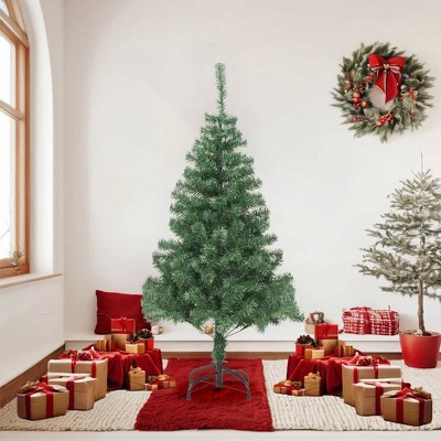 vidaXL Christmas Tree Decoration Artificial Xmas Tree with Stand Branches - Green 6 x 3 ft