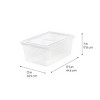 Racxily Plastic Storage Bins,  Stackable Organizing Box, Durable Nestable Containers, Clear - 3 of 4