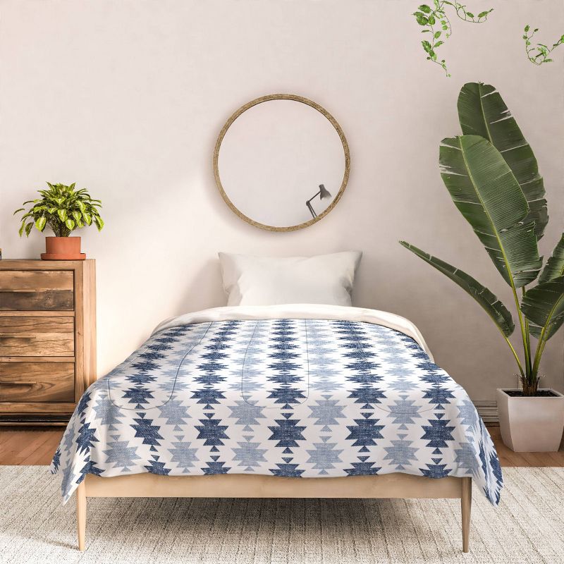 Woven Aztec Little Arrow Design Co Comforter Set Blue/White - Deny Designs, 4 of 5