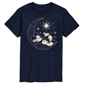 Men's - Disney - Mickey On Celestial Moon Short Sleeve Graphic T-Shirt - 1 of 4