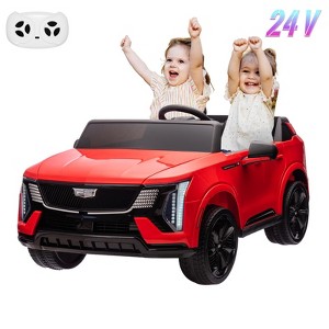 Jojoka 24V 2-Seater Ride-On Car, Licensed Cadillac Electric Truck with Remote Control, Lights, Music, Battery Powered Toy for Boys Girls - 1 of 4