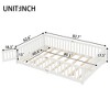 KWPZQEB Floor Bed with Fence and Door, Wooden Floor Bed with Slats & Safety Guardrail, Easy Assemble Montessori Beds for Kids, Girls, Boys - 4 of 4