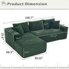 Resenkos 2-Seat Modular Sectional Sofa, L-Shaped Cloud Design with Left-Facing Chaise and Memory Foam, - 4 of 4