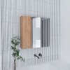 NicBex Bathroom Wall Mount Storage Cabinet Mirror Medicine Cabinet with Door & Shelves - 2 of 4