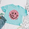 Simply Sage Market S.W.Smiley Smiley Face Strawberries Boxy Crop Top - 2 of 4