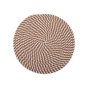Unique Bargains Trivet Round Rope Woven Mat Cotton Non-woven Fabric 8.66"x8.66"x0.31" - 1 of 3