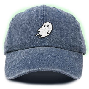 Dalix Ghost Glow in the Dark Embroidered Mens Womens Cotton Dad Hat Baseball Cap Adjustable - 1 of 4