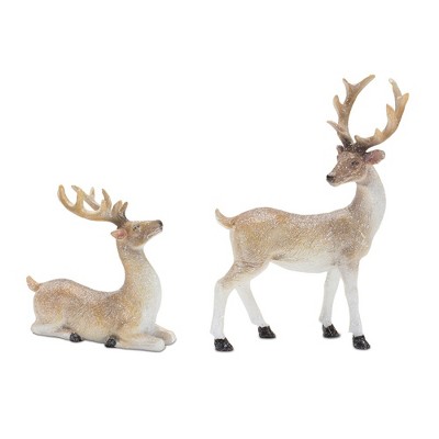 Melrose Glittered Deer Figurine (Set of 6)