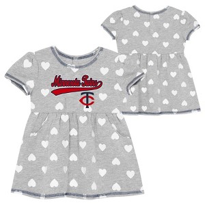 MLB Minnesota Twins Toddler Girls Gray Dress : Target