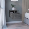 Lycvki Wall Mounted Nightstand with Single Drawer and 2-Tier Shelf - 4 of 4