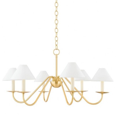 Mitzi Lenore 6 - Light Chandelier in  Aged Brass