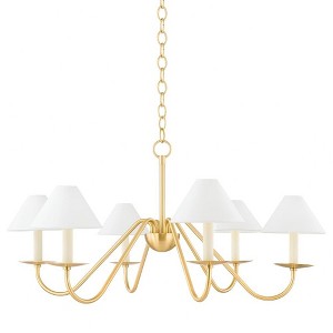 Mitzi Lenore 6 - Light Chandelier in  Aged Brass - 1 of 1