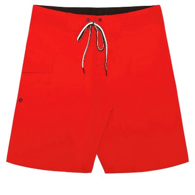 Lars Amadeus Men's Solid Color Elastic Waist Beach Swimwear Shorts