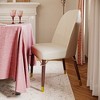 POVISON Modern Luxury Upholstered Dining Chairs Set of 2, Accent Side Chairs, Beige & Brown - 3 of 4