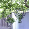 VIP Metal 28 in. Black Heart Planters Set of 2 - 2 of 3