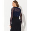 INSPIRE CHIC Women's Sheer Elegant Wedding Open Front Crop Bolero Shrugs - 4 of 4