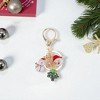 Unique Bargains Christmas Keychain Double Ring Lobster Clasp Zinc Alloy Gold Tone 1 Pc - 4 of 4