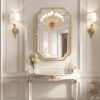 WallBeyond 24"x36" Rounded Corner Metal Wall Mirror Gold - 4 of 4