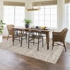 Textured Design Boho Living Room Low-Pile Area Rug Non Slip Soft Print Bedroom Rug Stain Resistant Playroom Carpet Office - 3 of 4