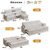 Dyonery 101"  Sectional Sleeper Sofa Bed with Pull Out Bed, Reclining Backrest/Reversible Storage Chaise/USB Ports/Cup Holders, Plush Corduroy - 2 of 4