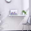 Vynxaria Folding Tables - 31.5-InchWall-Mounted Foldable Table for Small Spaces, White - 2 of 4