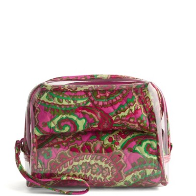 Vera Bradley Women's Outlet Clear 3 Piece Cosmetic Toiletry Bag Set