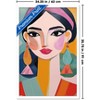 Trends International Reinders: Portraits - Vibrant Woman I Framed Wall Poster Prints White Framed Version 22.375" x 34" - 3 of 4