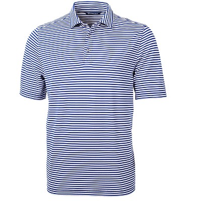 Cutter & Buck Virtue Eco Pique Stripe Recycled Mens Big And Tall Polo ...