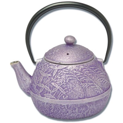 Joyce Chen Purple Cast Iron Tamagogato Flower Tetsubin Teapot, 19 Ounce