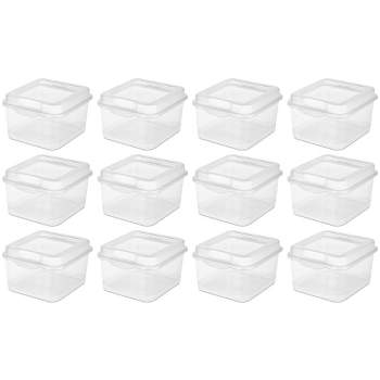 Sterilite Modular Plastic FlipTop Hinged Storage Box Container with Latching Lid for Home, Office, Workspace, and Classroom Organization