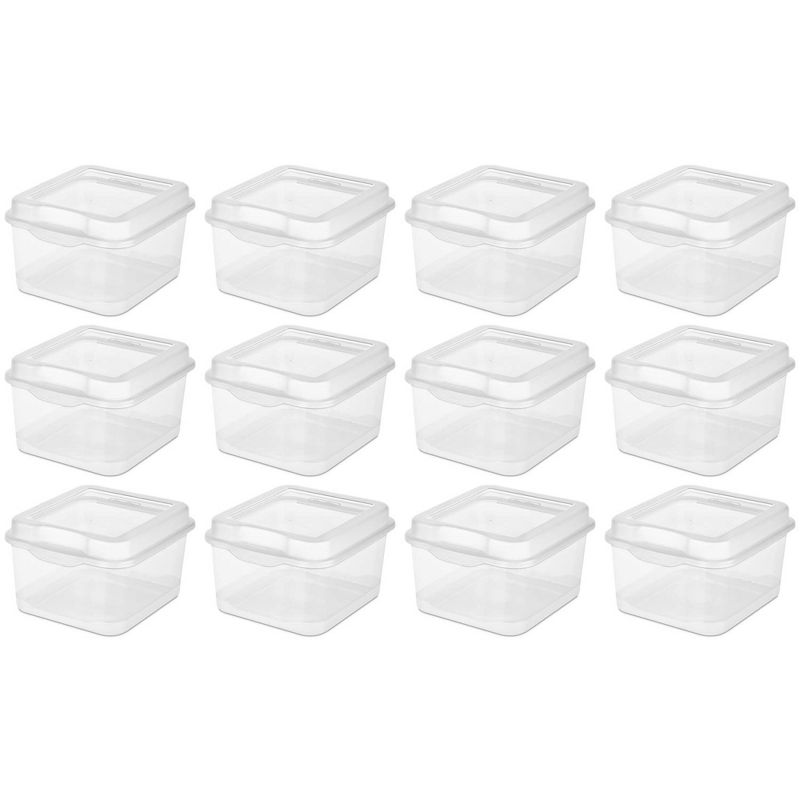 Sterilite Modular Plastic FlipTop Hinged Storage Box Container with Latching Lid for Home, Office, Workspace, and Classroom Organization, 1 of 7