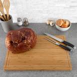 Extra-Large Bamboo Cutting Board - Eco-Friendly Thick Chopping and Serving Board with Juice Groove by Classic Cuisine (Light Brown)