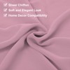 Unique Bargains  Light Elegant Romantic Chiffon Table Runner 27.5" x 118" 2 Pcs - 4 of 4