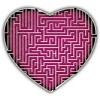 Junior's Design By Humans Heart maze By alnavasord T-Shirt - 2 of 3