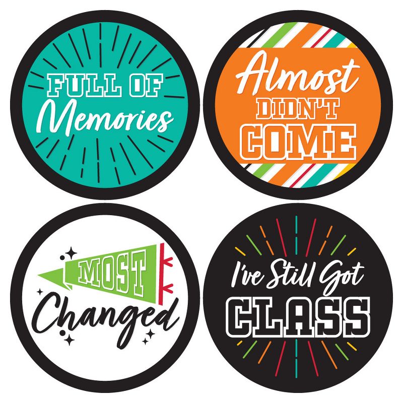 Big Dot of Happiness Still Got Class - High School Reunion Party Funny Name Tags - Party Badges Sticker Set of 12, 3 of 7