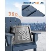 6-Pack Modern Adirondack Chairs – HDPE Poly Lumber, 380LB Capacity, Wooden Texture | Weatherproof for Outdoor Firepit, Patio & Deck - 3 of 4