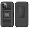 Nakedcellphone Combo for iPhone 12 - Ring Grip/Stand Case and Belt Clip Holster - Black - 2 of 4