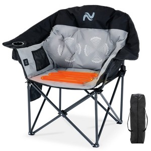 Docred Folding Rocking Camping Chair, Portable Outdoor Rocker with Cooler Bag, 400lbs Capacity, 600D Oxford Fabric, Padded Rocker Chair - 1 of 4
