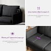 TYBOATLE 51" Modern Small Loveseat Sofa, 2‑Seater Fabric Couch with Iron Legs for Apartment, Office, Dorm, or Bedroom, Black - 4 of 4
