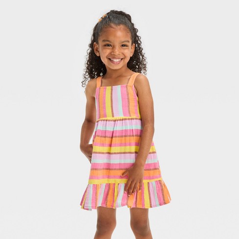 Toddler Girls' 'Striped' Gauze Dress - Cat & Jack™ 12M