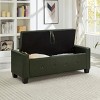GDFStudio Gabriella Mid-Century Modern Faux Leather Upholstered Tufted Storage Bench - 2 of 4