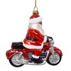 Motorcycle Santa Cruising Glass Christmas Ornament, Biker Gift| OrnamentallyYou - 4 of 4